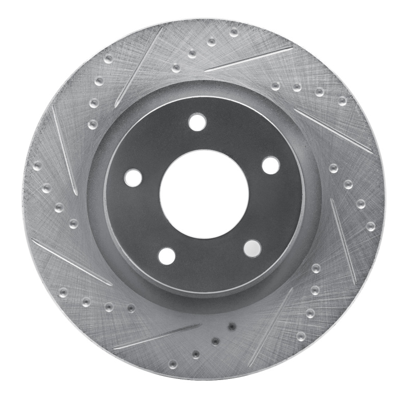 Chrysler SEBRING Brake Rotor (1) - Front Left - R1 Concepts - Drilled & Slotted - Silver - `07-`25